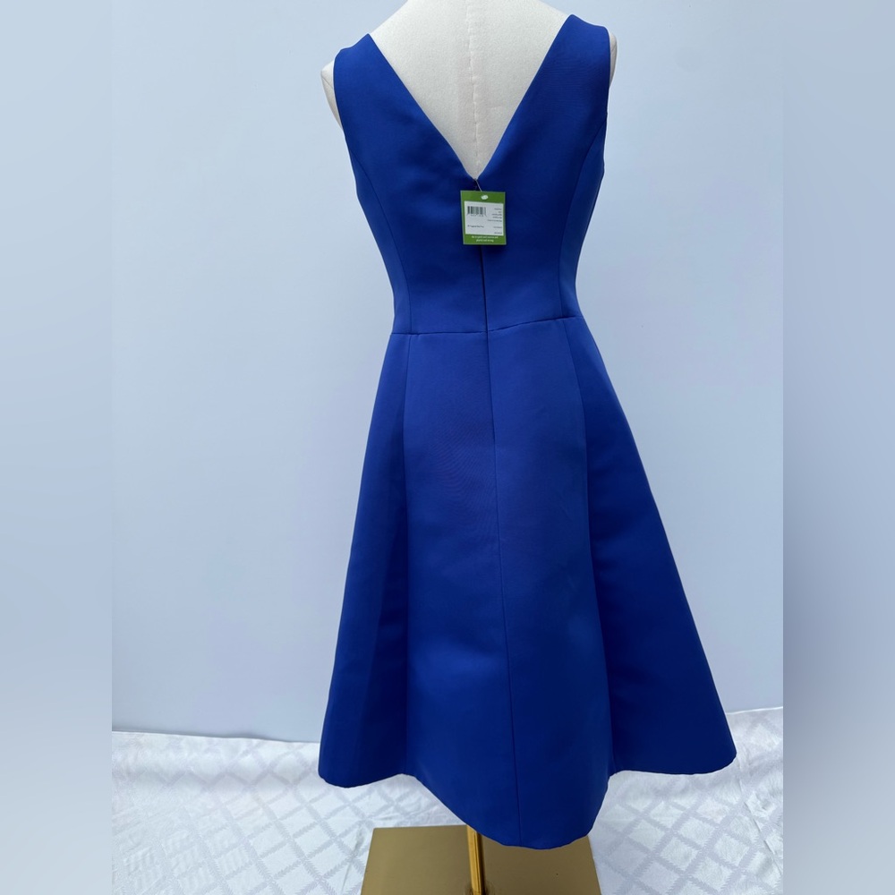 Kate Spade New York Cobalt Blue V-Back Structured Sleeveless Dress NWT Size 2 - Picture 4 of 13
